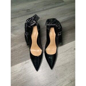 Schultz Shoes Womens Size 5.5B Patent Leather Bow High Heel Pumps Made in Brazil